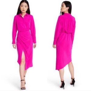 Cushnie for Target hot pink wrap shirt dress.